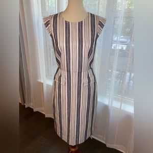 Jcrew - size 8 blue and white dress. New w/tags